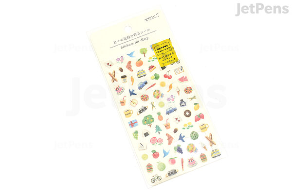 Midori Diary Stickers - Daily Records - Flowers
