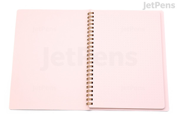 Midori Soft Color Ring Notebook - A5 - Dot Grid - Pink | JetPens