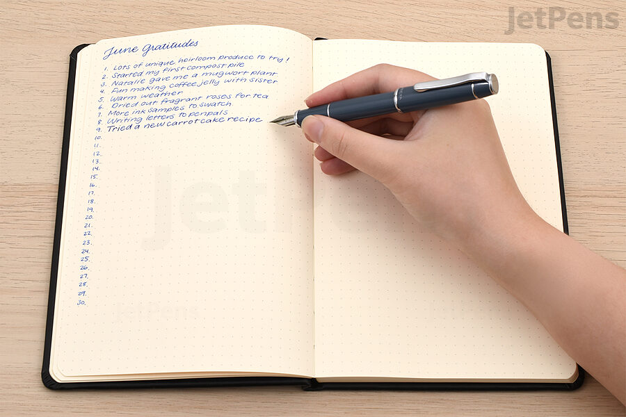 The Rhodia Webnotebook has an elastic closure and leatherette cover.