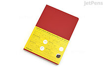 Stalogy Editor's Series 365Days Notebook - B6 - Grid - Red - STALOGY S4120