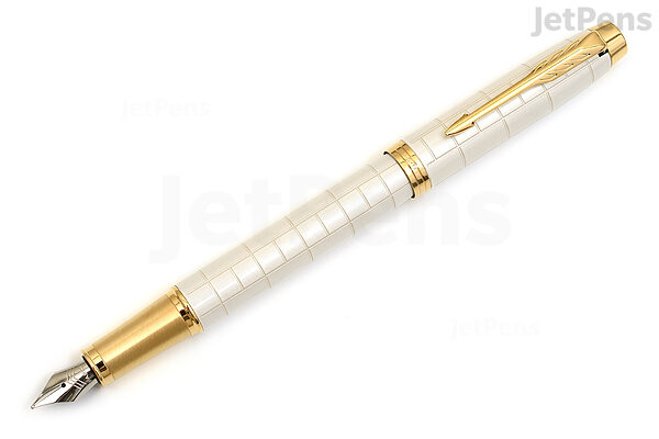 Parker IM Premium Fountain Pen - Pearl White Gold Trim, 2143652