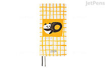 Hobonichi Techo Weeks - Japanese - Jin Kitamura: Love it (Panda) Yellow Plaid - 2024 Apr Start - HOBONICHI 5-WKB-24-410
