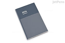 Kokuyo Jibun Techo Diary Standard Cover - A5 Slim - Indigo - 2024 Jan Start - KOKUYO JCD1DB-24