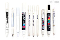  Uni POSCA Paint Marker Pen, 10 White Pen Set (PC5M.1) - Medium  Point - Odorless Water Resistant Pen Maker, with Original Sticky Notes :  Office Products