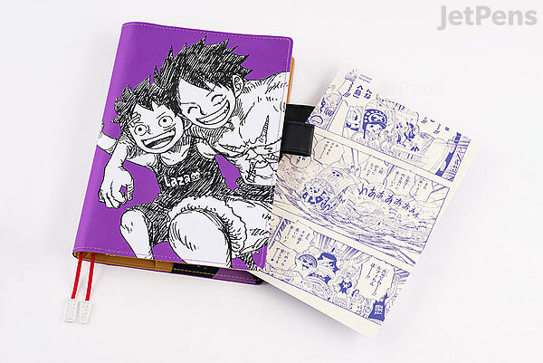 Hobonichi Techo Cousin Cover [A5 Cover Only] One Piece Magazine: Straw Hat Luffy (Purple)