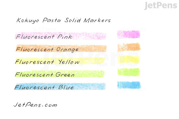 Kokuyo Pasta Gel Graphic Markers - 5 Color Fluorescent Set – Stationery  Space