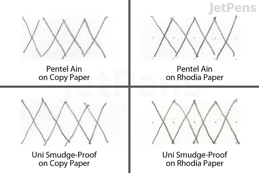 Pentel Ain Lead and Uni Smudge-Proof Lead won't cause extra mess.