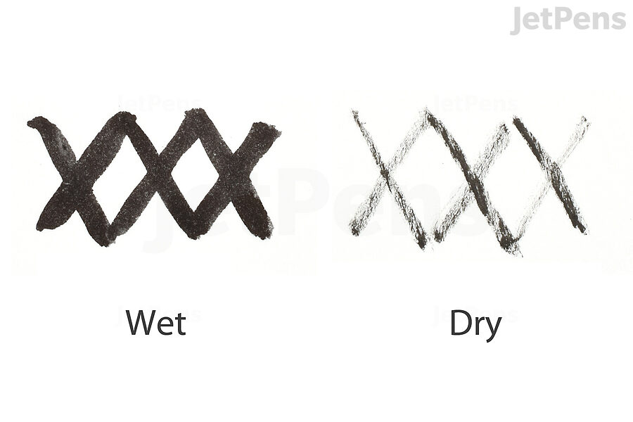 Comparison of wet and dry lines