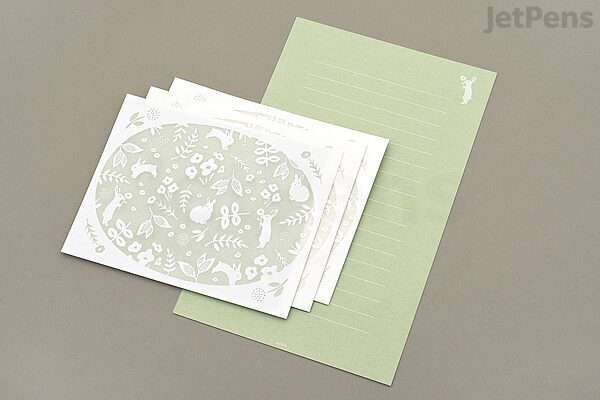 Green Rabbit Watermark Letter Set Green Rabbit Watermark Letter Set