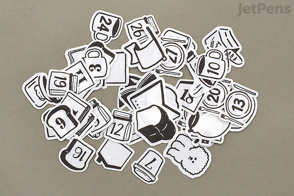 Mark's Masté Writable Flake Stickers - Date - Hand Drawing | JetPens