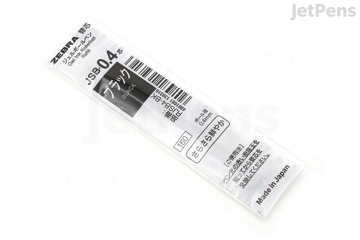 Zebra JSB-0.4 Gel Pen Refill - D1 - 0.4 mm - Black | JetPens Zebra JSB-0.4 Gel Pen Refill - D1 - 0.4 mm - Black | JetPens