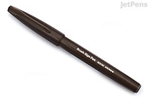 Pentel Fude Touch Brush Sign Pen - Dark Brown - PENTEL SES15C-E3 Pentel Fude Touch Brush Sign Pen - Dark Brown - PENTEL SES15C-E3