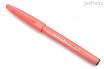 Pentel Fude Touch Brush Sign Pen - Coral Orange - PENTEL SES15C-F2 Pentel Fude Touch Brush Sign Pen - Coral Orange - PENTEL SES15C-F2