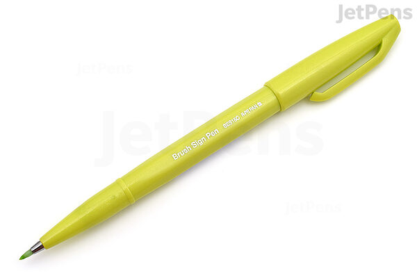 Pentel Fude Touch Brush Sign Pen - Lime Green
