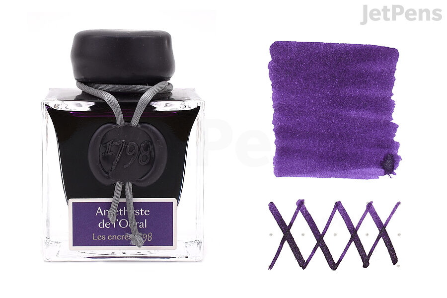 J. Herbin Améthyste de l'Oural is a rich, velvety plum color with silver shimmer.