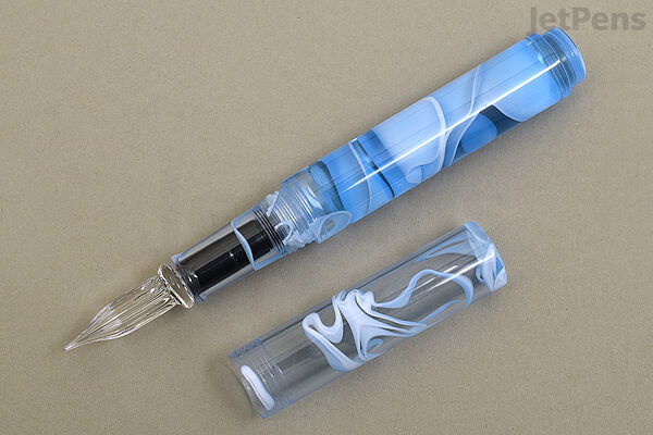 Teranishi Guitar Aurora Glass Pen with Cap - Ice Blue