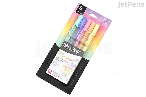 Sakura Gelly Roll Retractable Gel Pens Colored - Opaque Color Set - Medium Point Ink Pen for Journaling, Art, or Drawing - Colored Gel Pens with White