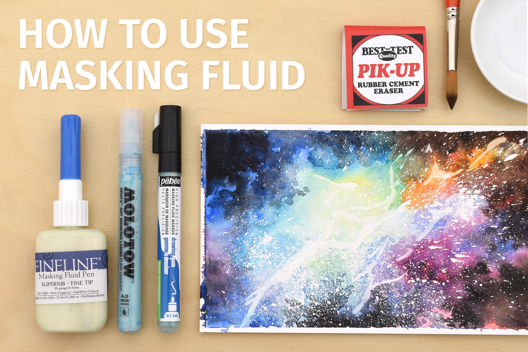 Drawing Gum, Plastic Material Masking Fluid Marker Pen For Watercolor For  Ink 