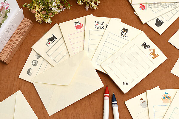 Furukawashiko Soebumi Mini Letter Set - Shiba Dogs with Letter