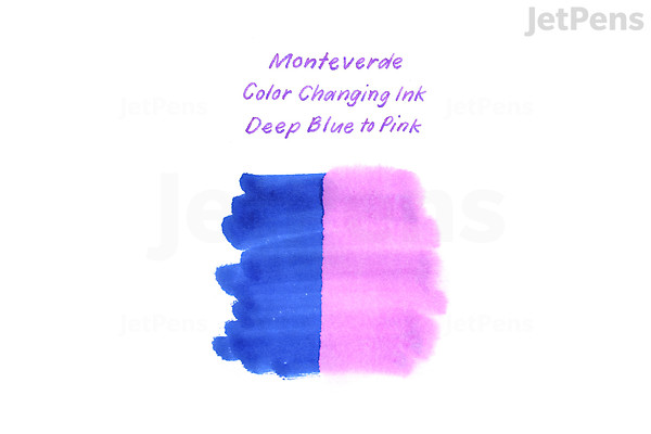 Monteverde Color Changing Ink - Deep Blue to Pink - 30 ml Bottle | JetPens