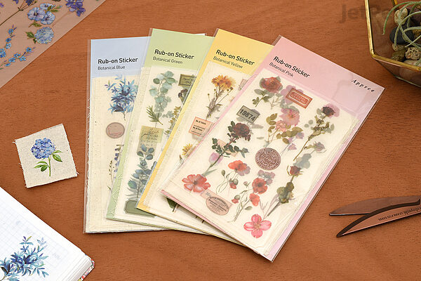 Botanical Yellow Rub-On Stickers Botanical Yellow Rub-On Stickers