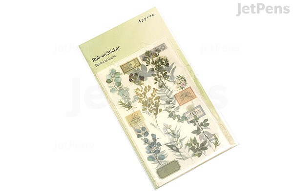 Botanical Green Rub-On Stickers Botanical Green Rub-On Stickers