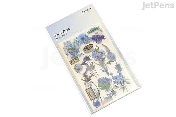 Botanical Blue Rub-On Stickers Botanical Blue Rub-On Stickers