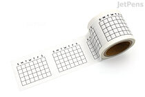 JetPens Kanso Writable Washi Tape - 40 mm x 7 m - Blank Calendar - JETPENS KANSO TAPE 16