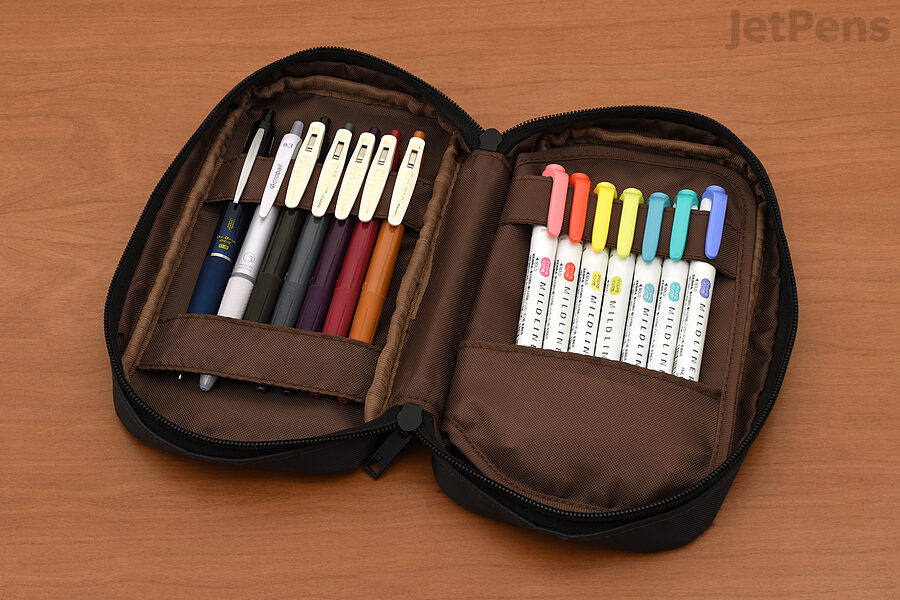 Expandable Pencil Case With Compartments, Durable Pen Pouch With
