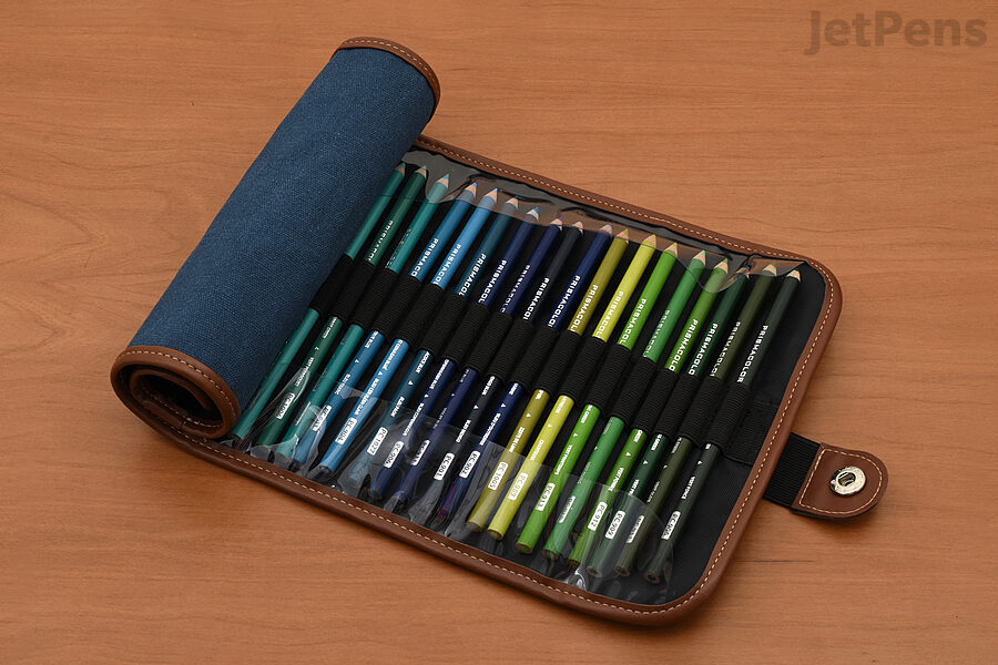 The Global Art Pencil Roll Up Case can fit up to thirty-six wooden pencils for drawing or coloring.