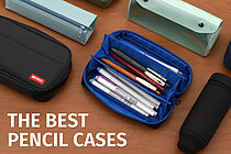 LIHIT LAB Pen Case, 9.4 x 1.8 x 3 inches, Blue (A7552-108
