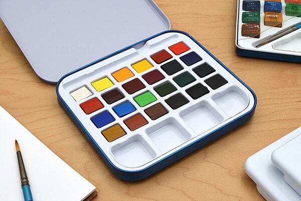 Double-sided Watercolor Mini Paint Palette With Magnetic Removable