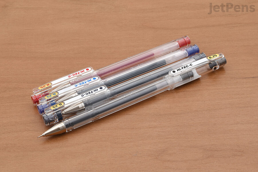 Testing some new pens: UniBall One F, Blen, Sarasa R, Pentel Calme