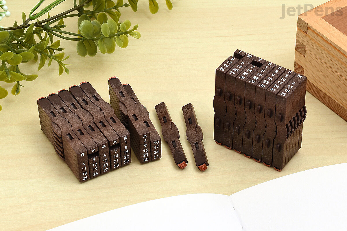  Shachihata GRJ-5ACJ Rubber Stamp, Connected Numbers, Stamp,  Perpetual Calendar, Japanese : Office Products