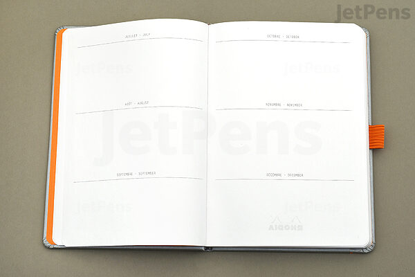 Rhodia Goalbook Dot Grid A5 Hardcover Journal - Silver (White Paper)