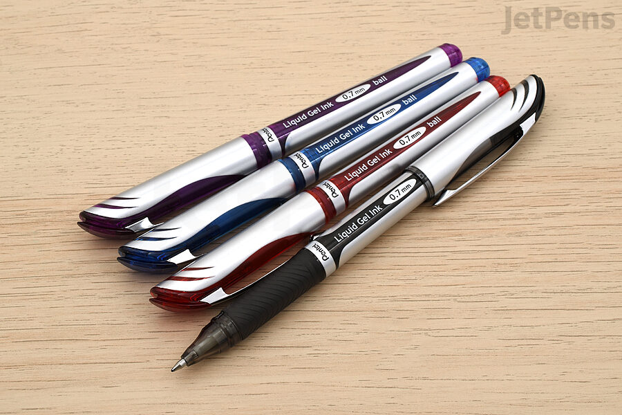 The Pentel EnerGel Deluxe Gel Pen is available in two broad, juicy tips sizes.