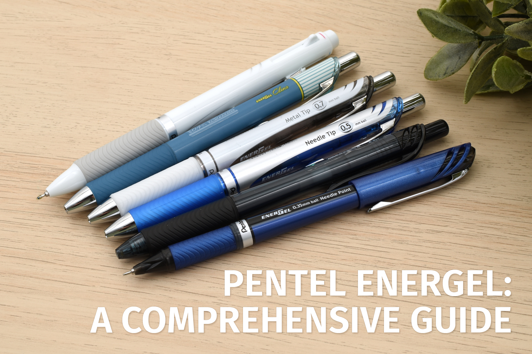 Pentel EnerGel Deluxe RTX Retractable Liquid Gel Pen, 0.7mm Medium Line,  Needle Tip, Blue, Pack of 6 