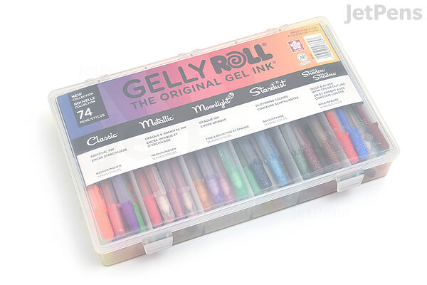 Swatching the 74 Set of Sakura Gelly Roll Gel Pens 