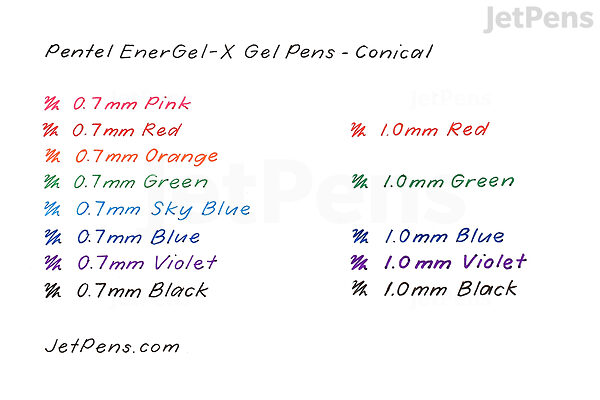 Pentel Energel X BL107 Retractable Gel Rollerball Pens - 0.7mm Nib