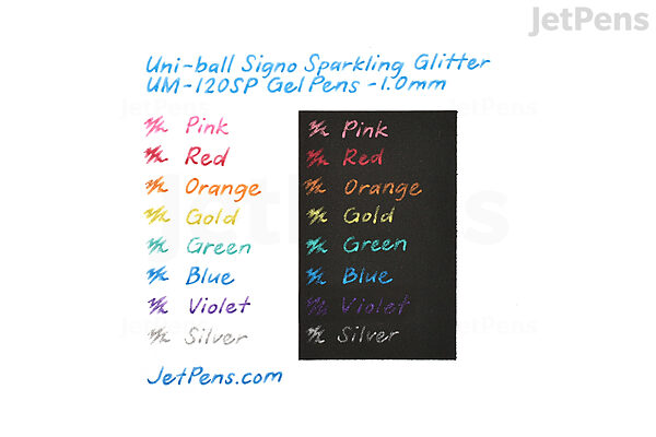 Uni-ball Signo Sparkling Glitter UM-120SP Gel Pen - 1.0 mm - Silver - UNI UM120SP.26