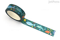 Girl of All Work Washi Tape - Sea Creatures - 15 mm x 10 m - GIRL OF ALL WORK GWT124
