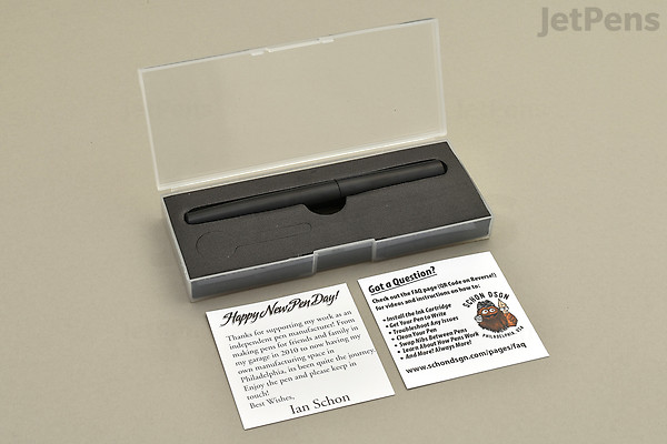 Schon DSGN Black Ultem Rollerball Pen - Medium Point - SCHON DSGN ROLLERBALL ULTEM BLACK Schon DSGN Black Ultem Rollerball Pen - Medium Point - SCHON DSGN ROLLERBALL ULTEM BLACK