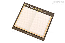 Bookfriends Folding Book Sticky Notes - Grid - BOOKFRIENDS FBSN GRID