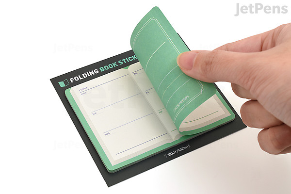 Foldable Flippy Notes Bookfriends Folding Book Sticky Notes - Weekly Plan | JetPens