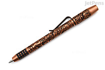 Ti2 Techliner Shorty Pen - G2 - Tumbled Copper - Laser Engraved Scroll - TI2 TCSMGRAT-LESC Ti2 Techliner Shorty Pen - G2 - Tumbled Copper - Laser Engraved Scroll - TI2 TCSMGRAT-LESC