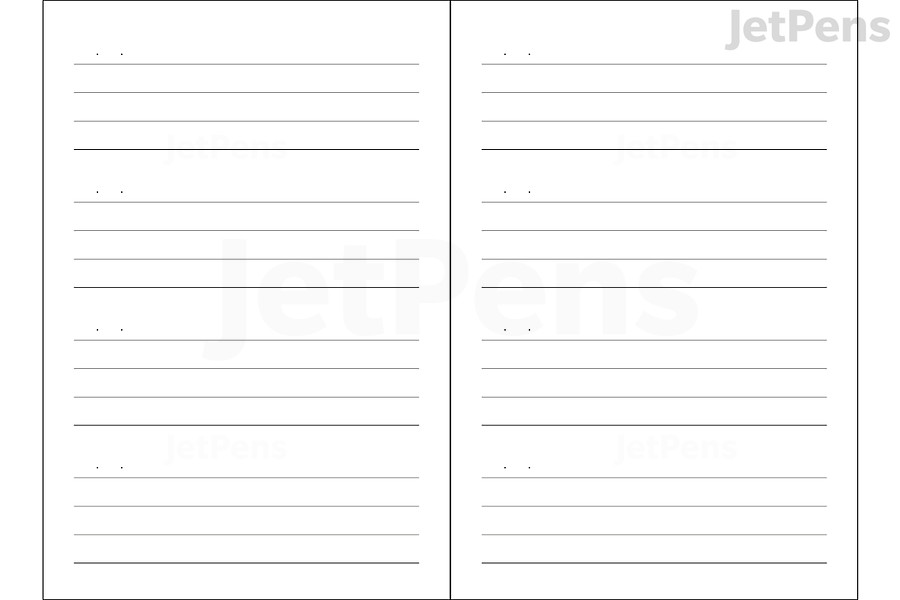 Midori 3 Minute Diary Format