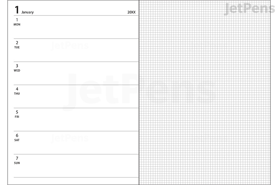 Midori Pocket Diary Format