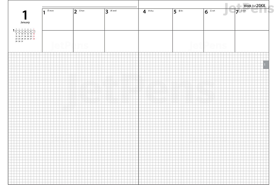 NOLTY Ecri Weekly Planner Format