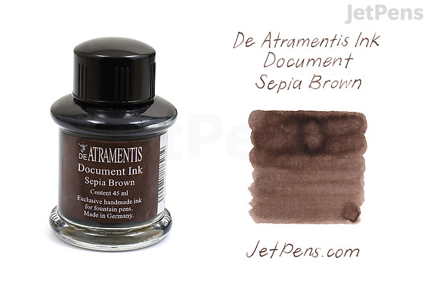 Sepia Ink Color De Atramentis Document Sepia Brown Ink - 45 ml Bottle | JetPens