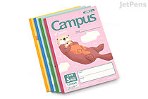 Kokuyo Campus Notebook - Semi B5 - 5 mm Graph / 10 mm Square - Pack of 4 Animals - KOKUYO NO-30AS10-5X4